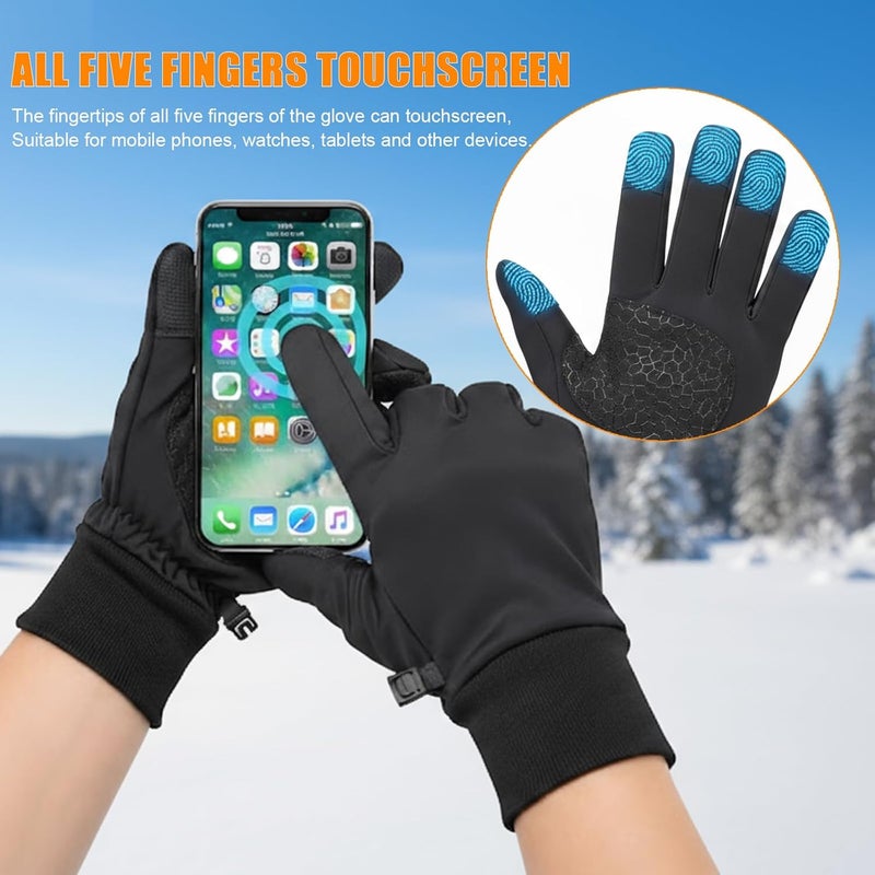 Outrip Winter Waterproof Snow Gloves for Men Women,Cold Weather Warm Thermal Touchscreen Gloves for Running, Driving, Cycling - Image 4
